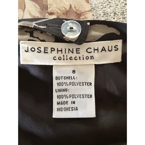 Josephine Chaus Collection Black & Taupe Floral Midi Skirt – Size 8 - Picture 3 of 4